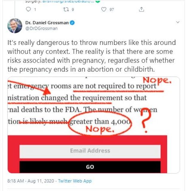 Fact checking the fact checkers: Yes, the abortion pill really is dangerous image
