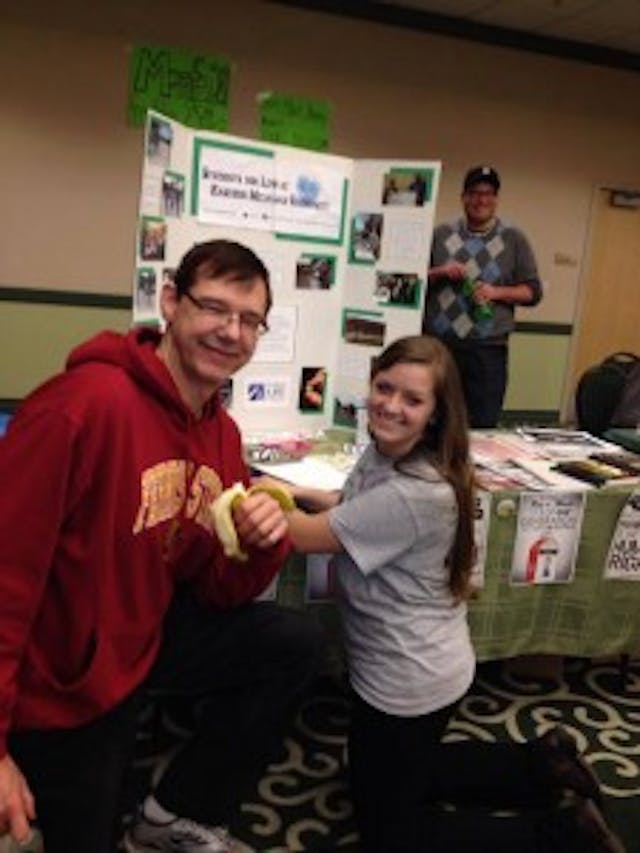 Katie, doing more campus outreach. 1517471_10152238100652625_1251702234_n