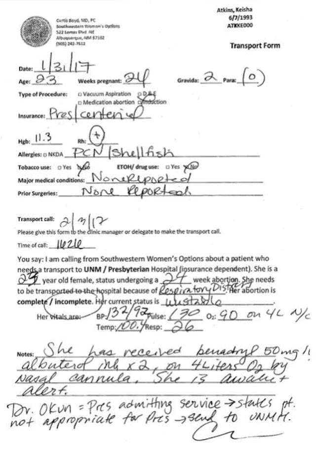 Photo shared with permission from Abortion on Trial. Documents reveal Keisha Atkins was repeatedly drugged by abortion facility before her death image