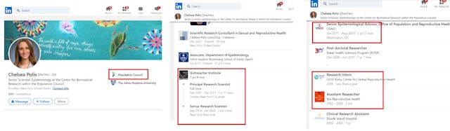 Screenshot: LinkedIn Screenshot: LinkedIn