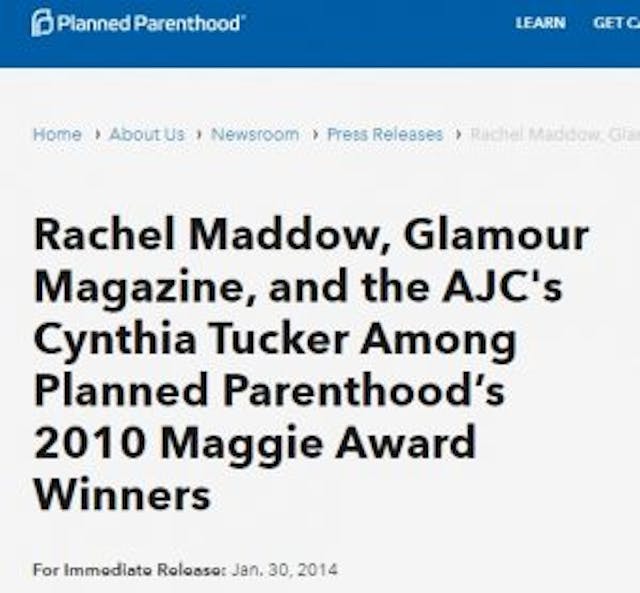 Planned Parenthood awards journalists who ignore their sexual abuse scandals image