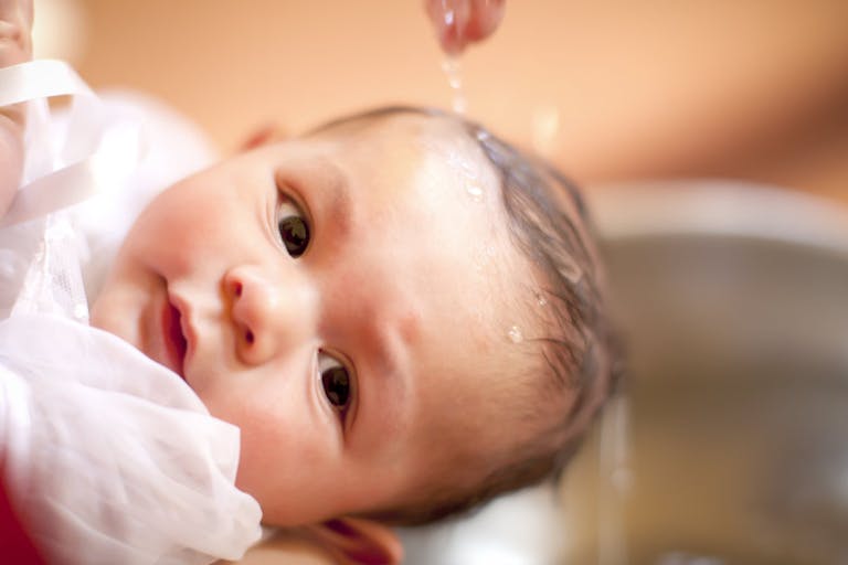 baby, baptism, church, baptized