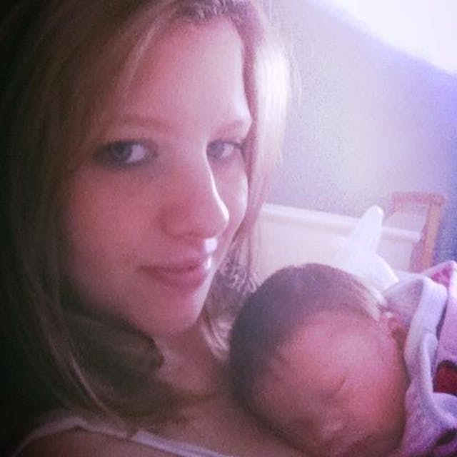 Amelia survived the abortion pill to the delight of her mother. Photo via Facebook. Amelia abortion pill survivor