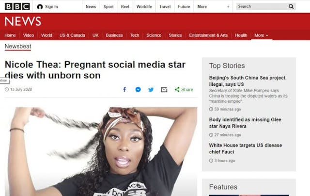 Screenshot, BBC.