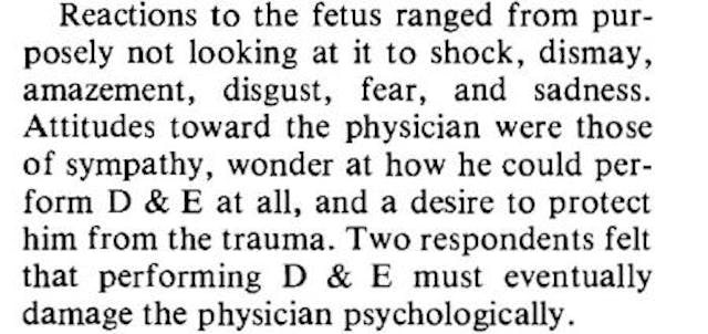 Hern Study, staff reactions to D&E Image of Hern Study
