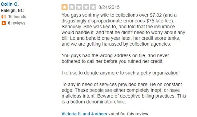 PP Seattle WA review Aug 2015 ‘I felt like cattle’: WA Planned Parenthood clients leave poor Yelp reviews image