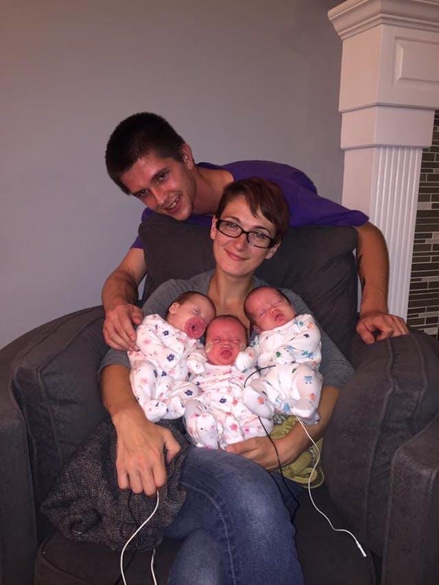 Dustin, Janey and the triplets. facebook