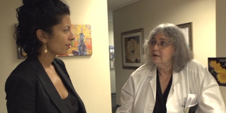 Dr. Angela LaFrancheli and Punam Kumar Gill in Hush the Documentary