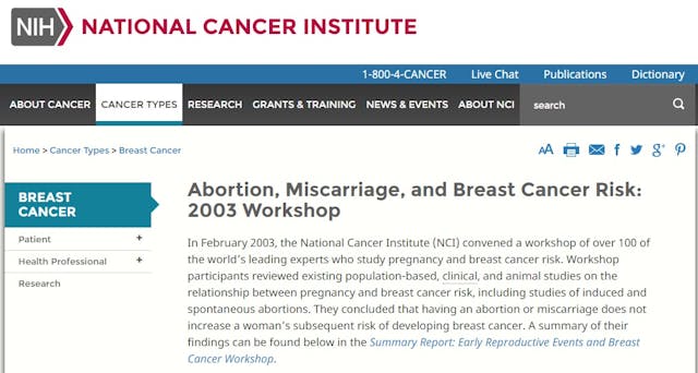Cancer Institute escorts pro-choice filmmaker out after she questions denial of abortion-breast cancer link image