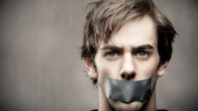 man silent