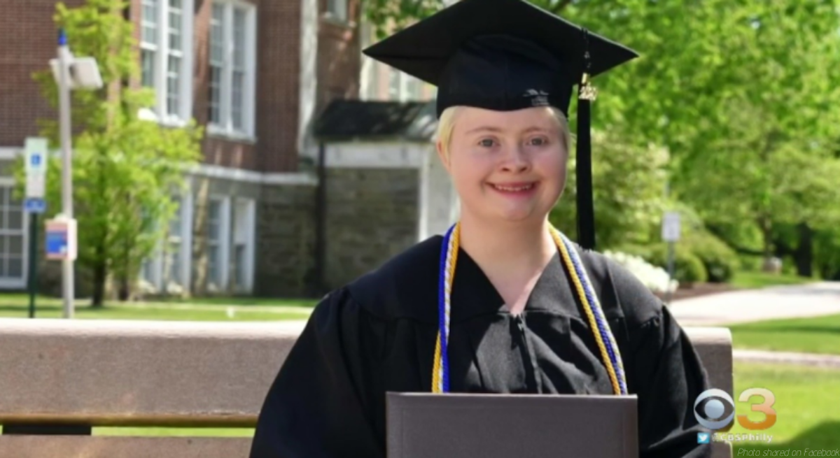 Woman with Down syndrome makes history with college graduation | Live ...