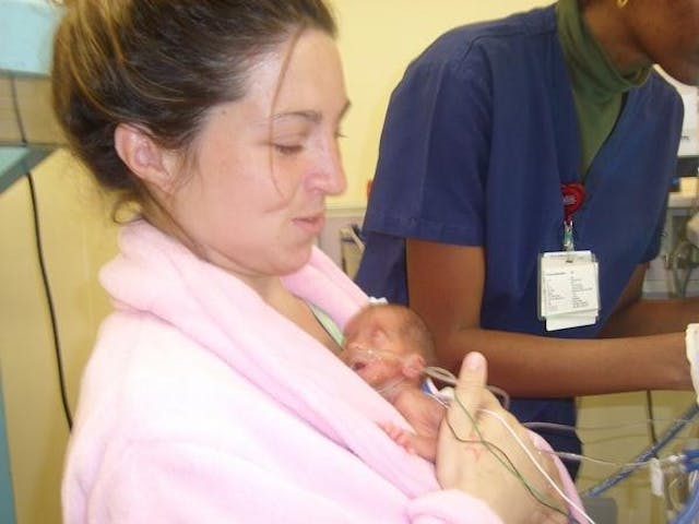 Jill and her firstborn daughter Naomi (28 weeks) I was coerced into an abortion at Planned Parenthood by my baby’s father, and I wish I could go back and undo it image