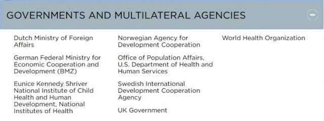 2016 Gov agencies that funded Guttmacher Taxpayers send one million dollars to Guttmacher, a former ‘special affiliate’ of Planned Parenthood image