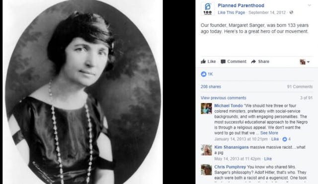 Screenshot of PP honoring Sanger Planned Parenthood founder Margaret Sanger spoke to the Ku Klux Klan and supported eugenics. So why does the organization still honor her? image