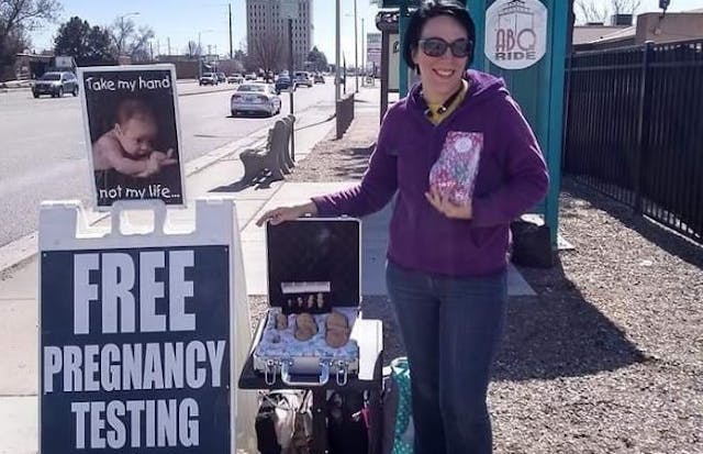 Christina Garza advocating for life. Photo courtesy Christina Garza.