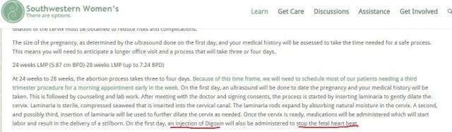 Late Term abortion clinic uses Digoxin to stop heartbeat Late-term abortion facility caught on tape discussing ending a baby’s life image