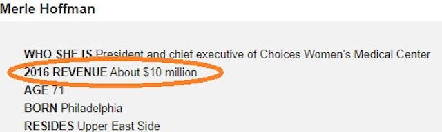 Merle Hoffman Abortion Millionaire (Image: Crain’s Business) Merle Hoffman Abortion Millionaire (Image: Crain's Business)