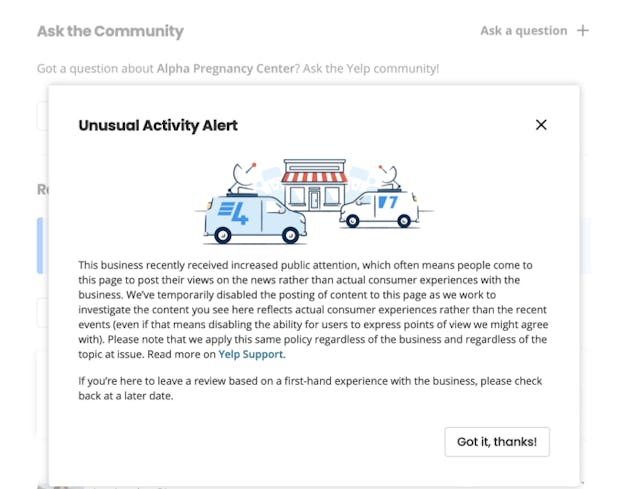 Abortion advocates attack pregnancy centers online with fake reviews image