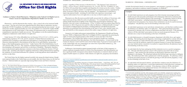 Biden’s Office of Civil Rights threatens Pharmacists over Mifepristone dispensing Image: Biden's Office of Civil Rights threatens Pharmacists over Mifepristone dispensing