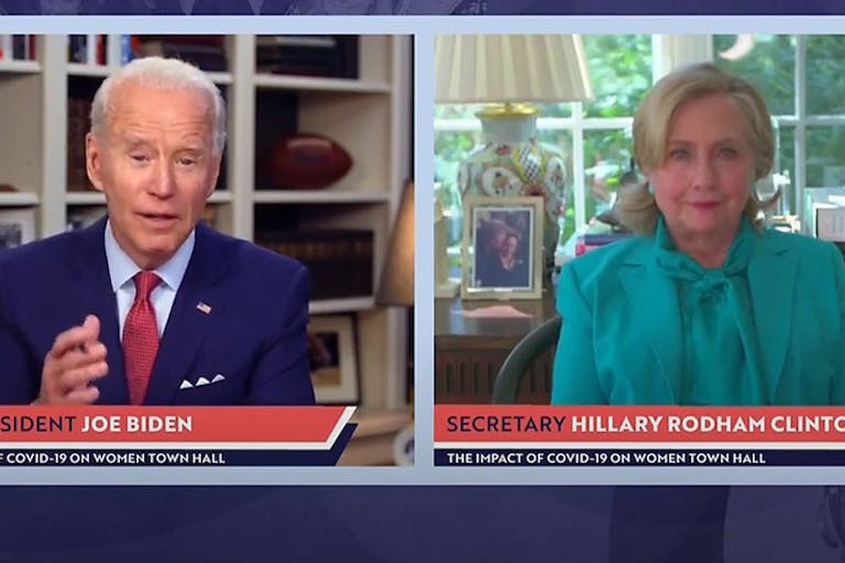 Hillary Clinton Joins Presidential Candidate Joe Biden’s Livestreamed Town Hall
