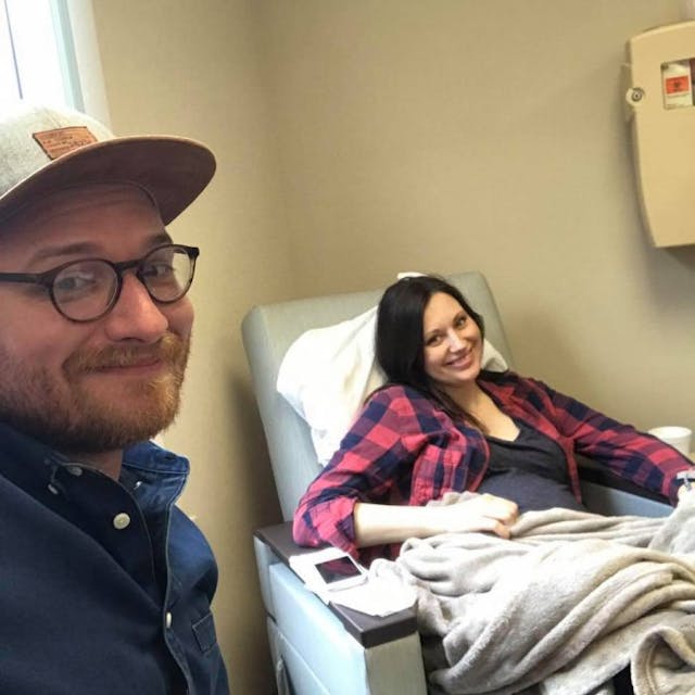 Gormley receiving chemotherapy (via Facebook) Gormley receiving chemotherapy