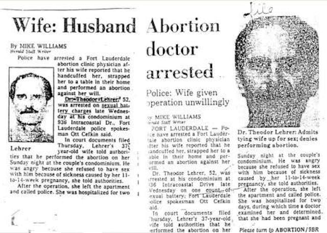 Theodor Lehrer Abortionist arrested Image: article Theodor Lehrer Abortionist arrested