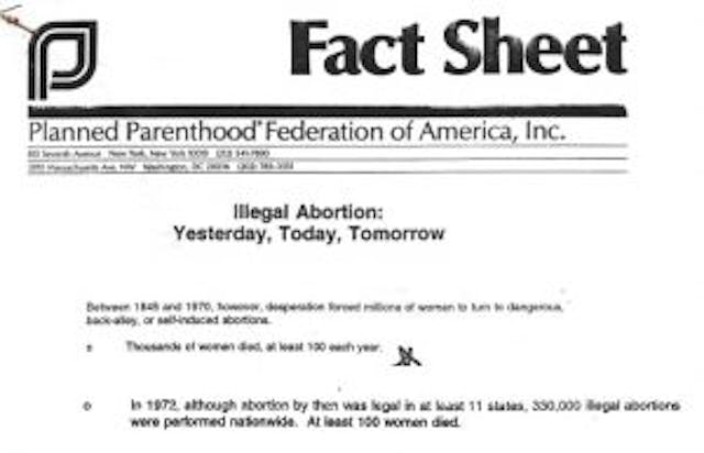 Don’t believe the lie that making abortion illegal will cause thousands of women to die image