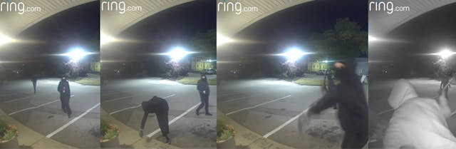 Image: Clearway Pregnancy Center in MA video surveillance footage July 2022