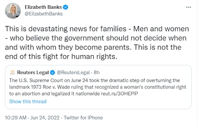 ‘Devastating’: Celebrities react with anger to the end of Roe v. Wade image