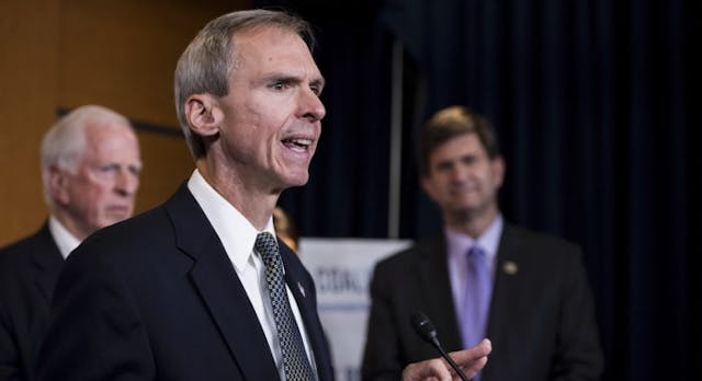 UNITED STATES – OCTOBER 4: Rep. Daniel Lipinski, D-Ill., speaks during the Blue Dog Coalition news conference on tax reform on Wednesday, Oct. 4, 2017. (Photo By Bill Clark/CQ Roll Call) Dan Lipinski, pro-life