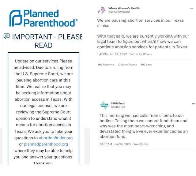 WWH abortion chain Planned Parenthood stops abortions in Texas