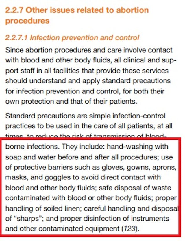 WHO lists PPE like gloves masks goggles and gowns as essential for abortion care Image: WHO lists PPE like gloves masks goggles and gowns as essential for abortion care