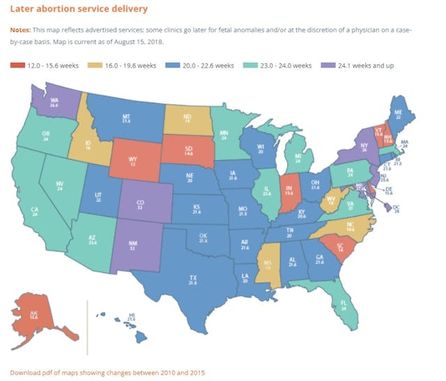 Late abortion map Later Abortion Initiative Image: Late abortions located on map by Later Abortion Initiative