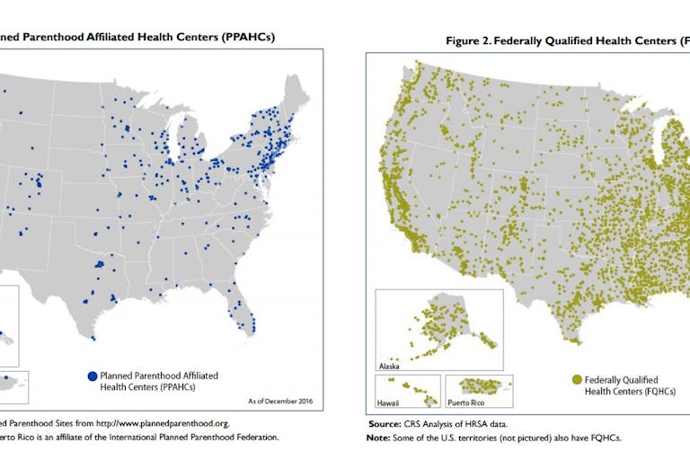 PPFA versus FQHC per CRS (April 2017) Government report uses data from biased Planned Parenthood-affiliated sources image
