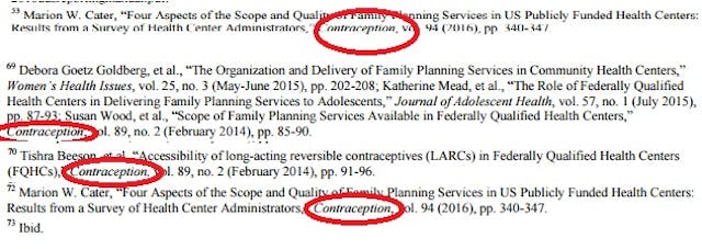 CRS sources abortion journal Contraception Government report uses data from biased Planned Parenthood-affiliated sources image