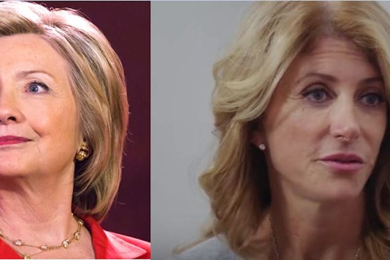 Hillary CLinton and Wendy Davis