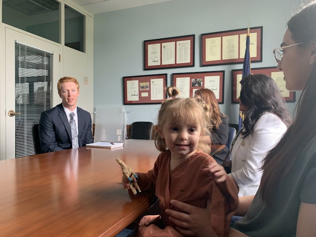 Delia with mom Zayda during a meeting on Capitol Hill with Babies Go to Congress/Lisa Bourne pregnancy center, abortion