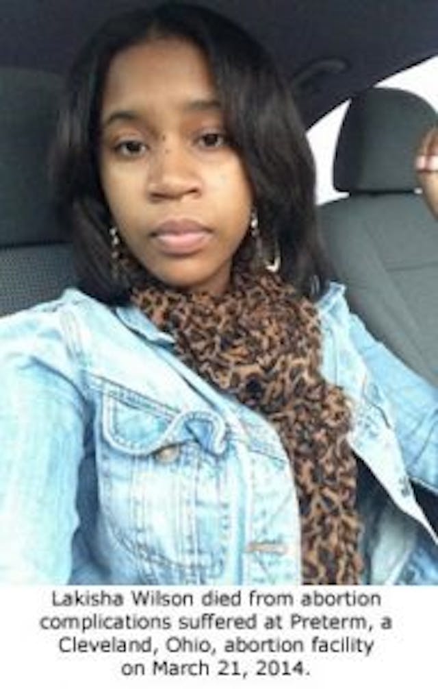 Lakisha Wilson died after an abortion at Preterm. Photo via Operation Rescue. The abortion industry doesn’t care about Black women image