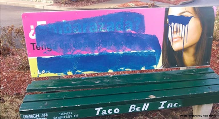 vandalized pro-life ads