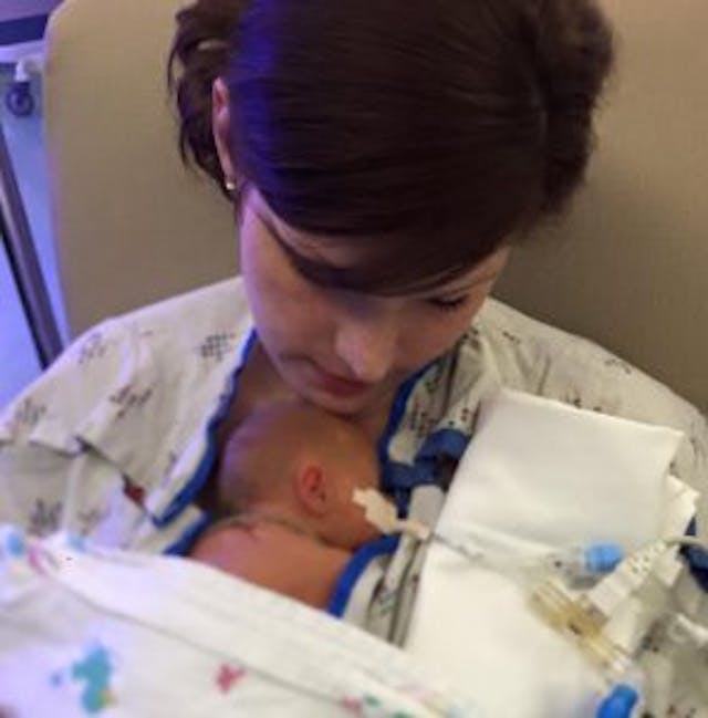 Gideon and his mom. photo via Facebook