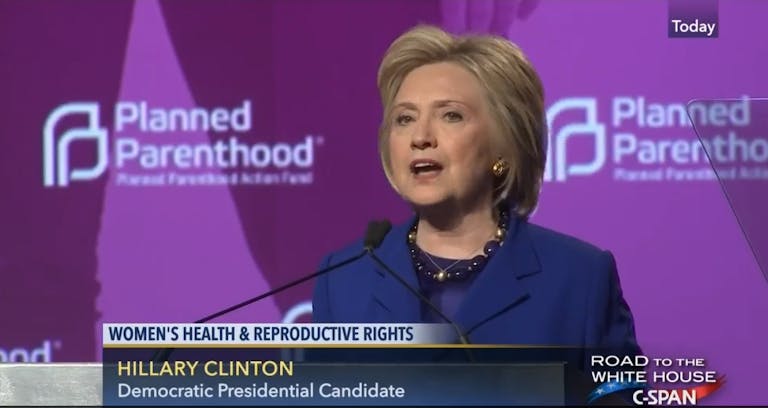 Hillary Clinton thanks Planned Parenthood June 2016