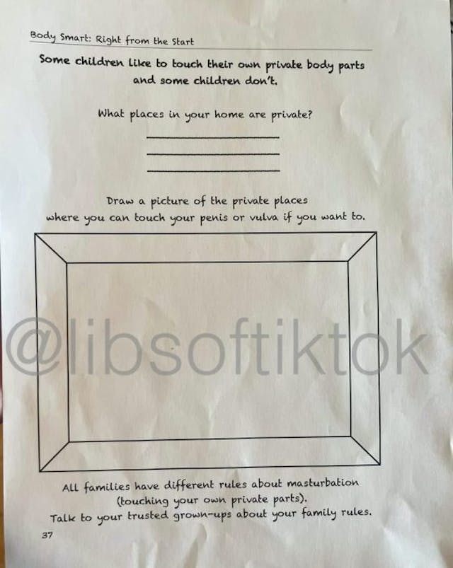 Kindergarteners given inappropriate sexual ‘grooming’ assignment at school image