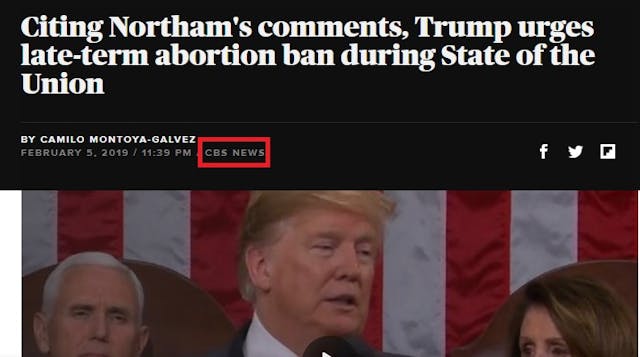 CBS Headline on late-term abortion Feb Image: CBS Headline on late-term abortion Feb