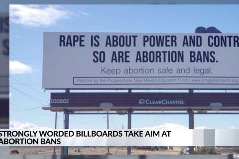 abortion laws equated to rape billboards