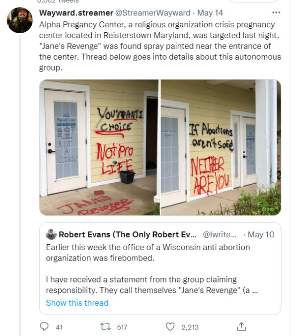 Pro-abortion violence escalates against pro-lifers at churches, pregnancy centers, and more image