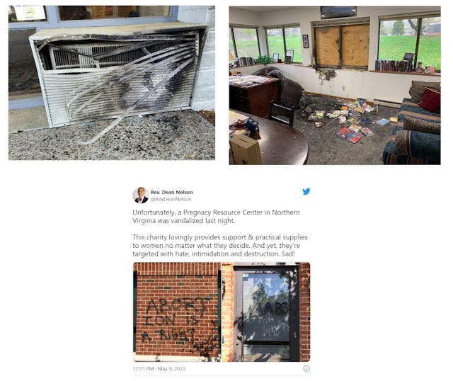 Image: Pro-life Pregnancy Centers in Virginia Wisconsin and Oregon attacked by abortion extremists