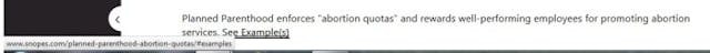 Snopes tries to debunk Planned Parenthood’s ‘abortion quotas’ with another sloppy ‘fact check’ image