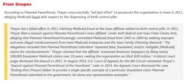 Snopes tries to debunk Planned Parenthood’s ‘abortion quotas’ with another sloppy ‘fact check’ image