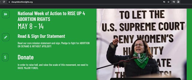 Rise Up for Abortion Rights features abortion extremist Sunsara Taylor Image: Rise Up for Abortion Rights features abortion extremist Sunsara Taylor