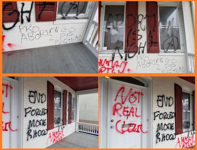 Abortion violence :Frederick, MD Pro-life Pregnancy Resource Center vandalized Image: Frederick, MD Pro-life Pregnancy Resource Center vandalized